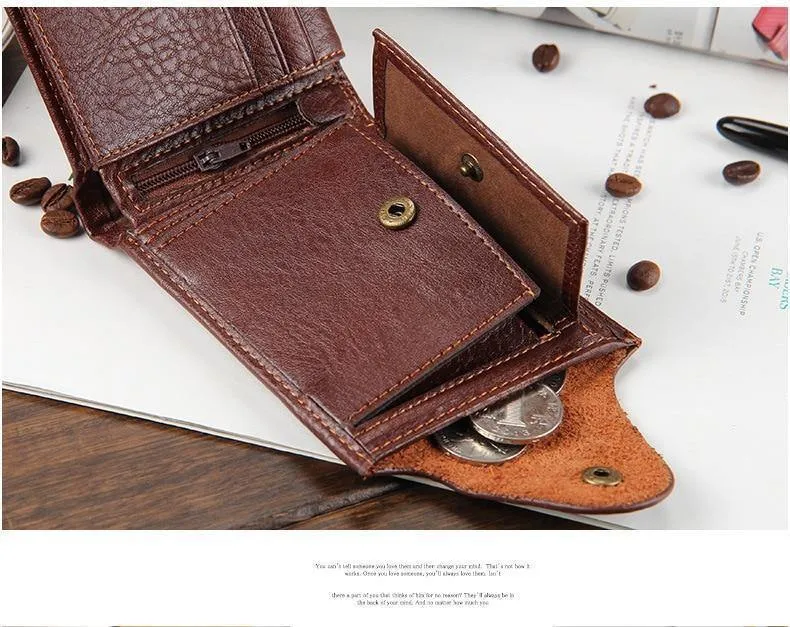 Echtes Leder Marke Männer Brieftaschen Design Kurze Kleine Brieftaschen Männlichen Herren Geldbörsen Kartenhalter Carteras