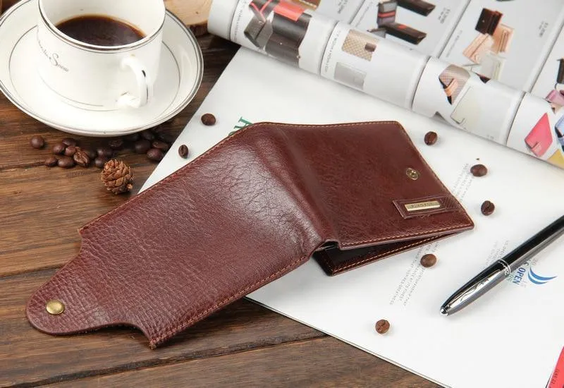 Echtes Leder Marke Männer Brieftaschen Design Kurze Kleine Brieftaschen Männlichen Herren Geldbörsen Kartenhalter Carteras
