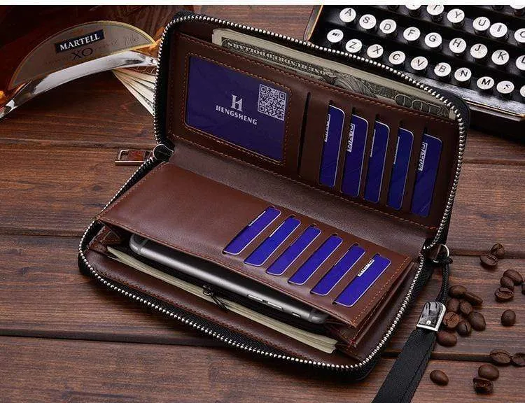 Männer Brieftaschen Berühmte Marke kangaroo Männer Lange Brieftasche Kupplung Männlichen Handschlaufe Brieftasche Große Kapazität Handytasche Kartenhalter