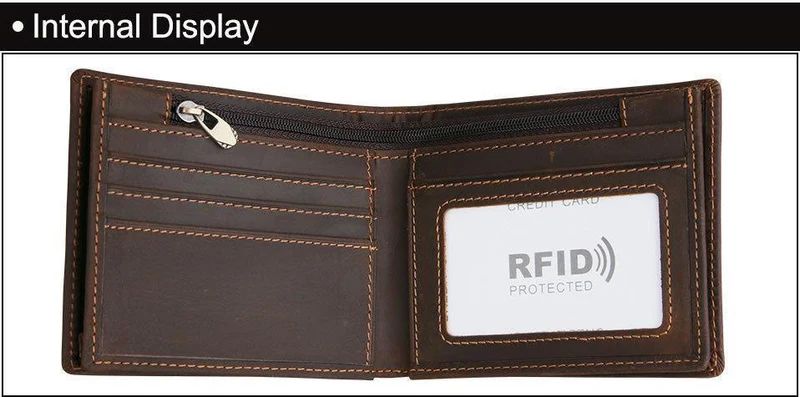Männer Brieftaschen Vintage Kuh Echtes Leder Brieftasche Männlichen Handgemachten Custom Dollar Preis Geldbörse Kurze Brieftasche carteira