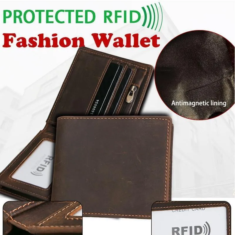 Männer Brieftaschen Vintage Kuh Echtes Leder Brieftasche Männlichen Handgemachten Custom Dollar Preis Geldbörse Kurze Brieftasche carteira