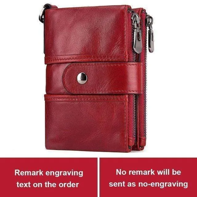 Leder Kostenlose Gravur Rfid Brieftasche Männer Crazy Horse Brieftaschen Geldbörse Kurze Männlichen Geld Tasche Mini Walet Qualität