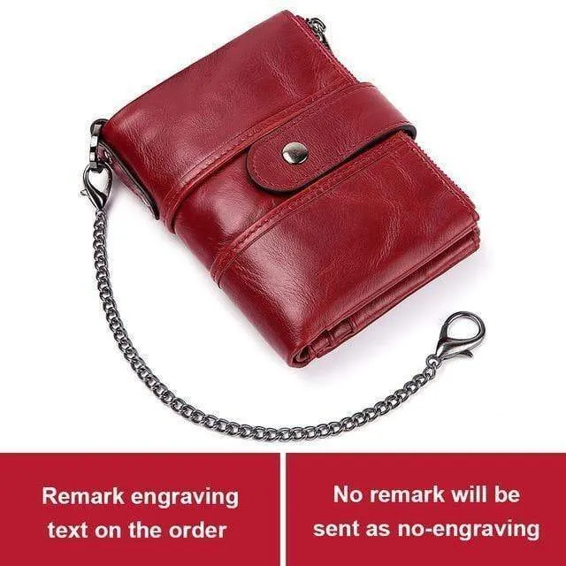Leder Kostenlose Gravur Rfid Brieftasche Männer Crazy Horse Brieftaschen Geldbörse Kurze Männlichen Geld Tasche Mini Walet Qualität