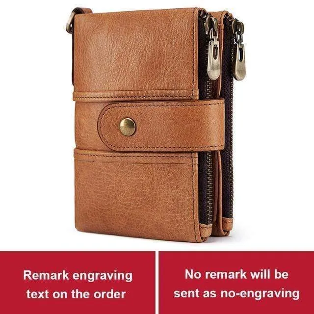 Leder Kostenlose Gravur Rfid Brieftasche Männer Crazy Horse Brieftaschen Geldbörse Kurze Männlichen Geld Tasche Mini Walet Qualität