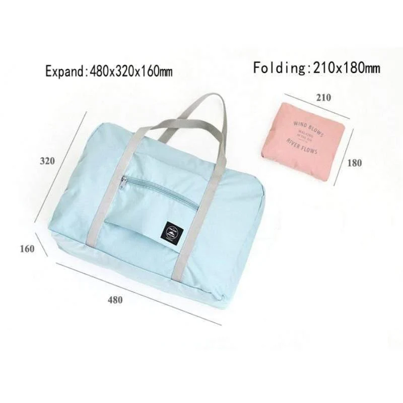 Mode Frauen Reisetaschen Gepäck Organizer Auf dem Koffer Reisetasche Falten Verpackung Würfel Reisetasche Handgepäck