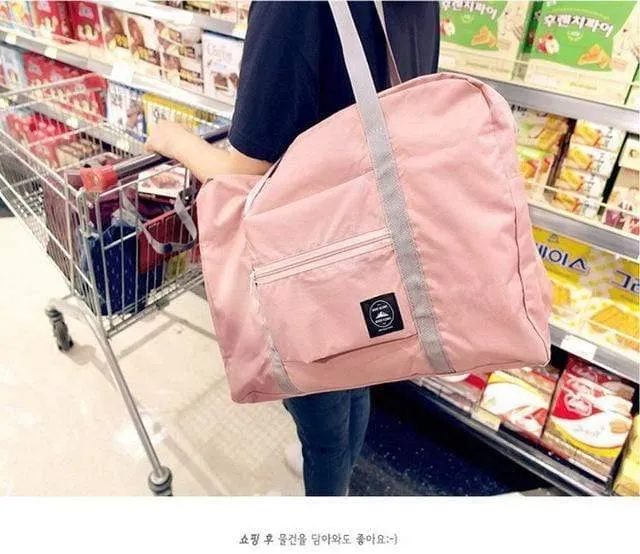 Mode Frauen Reisetaschen Gepäck Organizer Auf dem Koffer Reisetasche Falten Verpackung Würfel Reisetasche Handgepäck