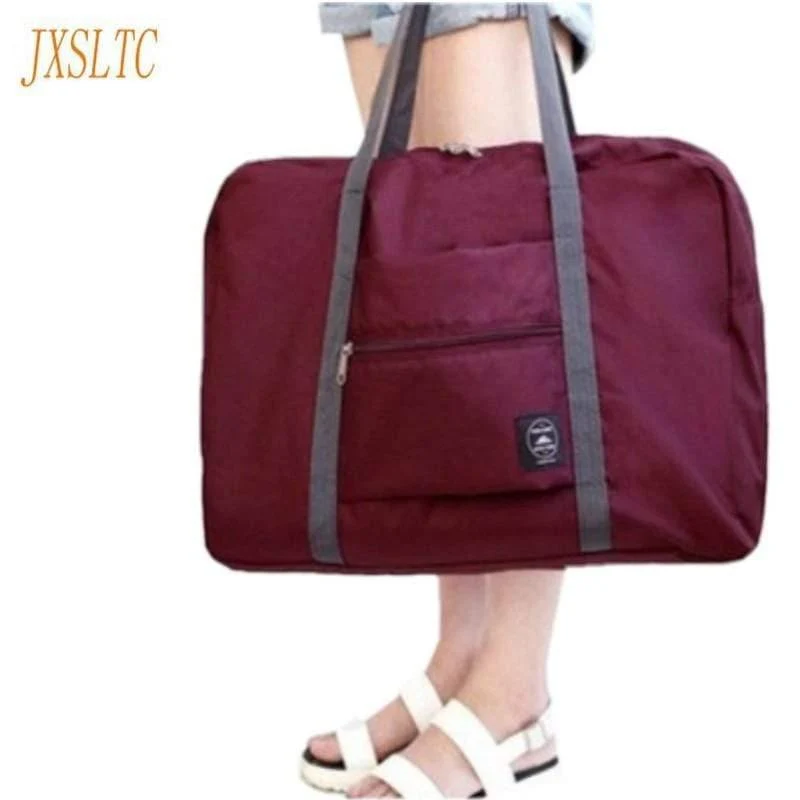 Mode Frauen Reisetaschen Gepäck Organizer Auf dem Koffer Reisetasche Falten Verpackung Würfel Reisetasche Handgepäck