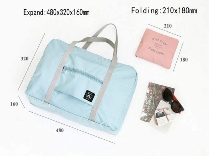 Mode Frauen Reisetaschen Gepäck Organizer Auf dem Koffer Reisetasche Falten Verpackung Würfel Reisetasche Handgepäck
