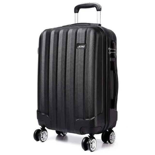 Gepäckkoffer Reisehandtasche Trolley 4 Rollen Spinner Hartschale ABS 20 24 28 Zoll Weiß K1773L