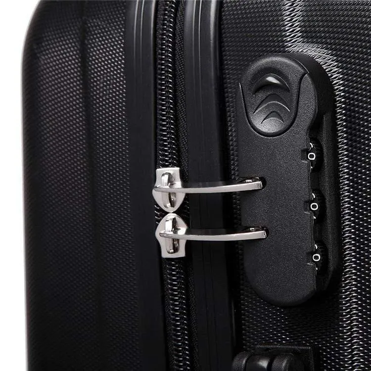 Gepäckkoffer Reisehandtasche Trolley 4 Rollen Spinner Hartschale ABS 20 24 28 Zoll Weiß K1773L