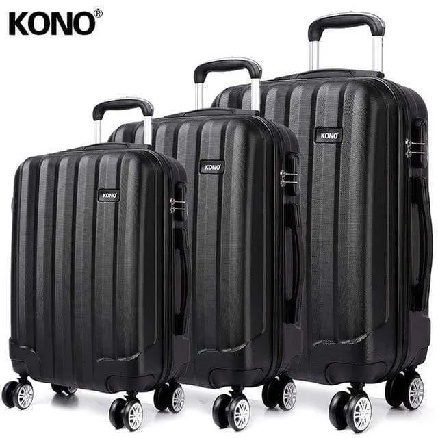Gepäckkoffer Reisehandtasche Trolley 4 Rollen Spinner Hartschale ABS 20 24 28 Zoll Weiß K1773L