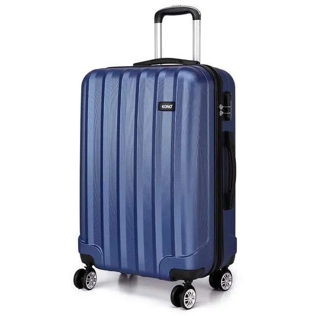 Gepäckkoffer Reisehandtasche Trolley 4 Rollen Spinner Hartschale ABS 20 24 28 Zoll Weiß K1773L