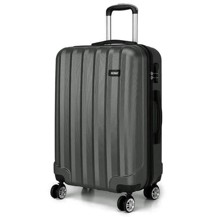 Gepäckkoffer Reisehandtasche Trolley 4 Rollen Spinner Hartschale ABS 20 24 28 Zoll Weiß K1773L