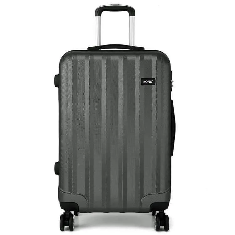 Gepäckkoffer Reisehandtasche Trolley 4 Rollen Spinner Hartschale ABS 20 24 28 Zoll Weiß K1773L