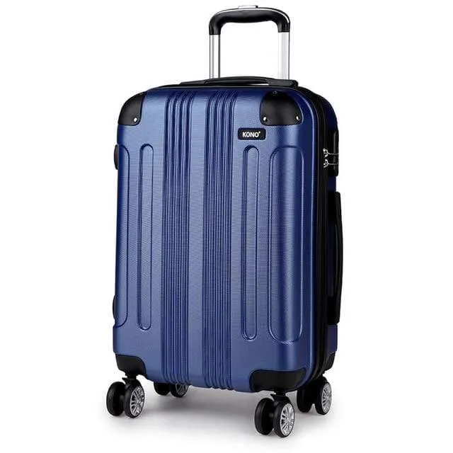 Gepäckkoffer Reisehandtasche Trolley 4 Rollen Spinner Hartschale ABS 20 24 28 Zoll Weiß K1773L