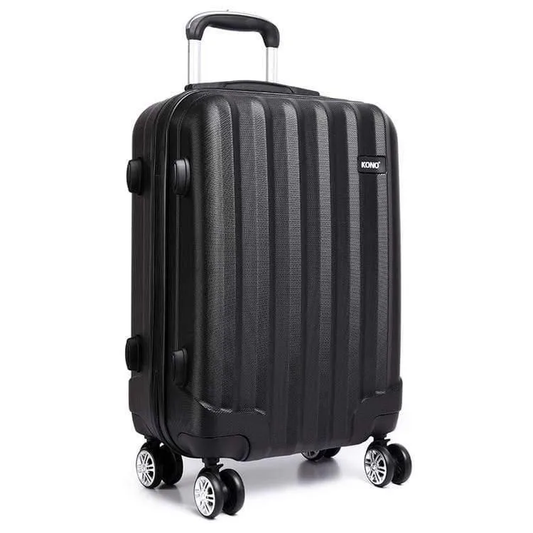 Gepäckkoffer Reisehandtasche Trolley 4 Rollen Spinner Hartschale ABS 20 24 28 Zoll Weiß K1773L