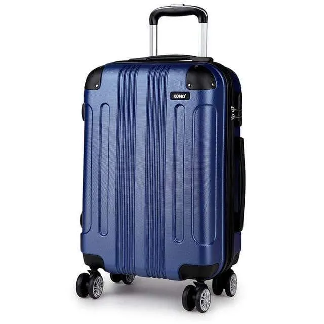 Gepäckkoffer Reisehandtasche Trolley 4 Rollen Spinner Hartschale ABS 20 24 28 Zoll Weiß K1773L