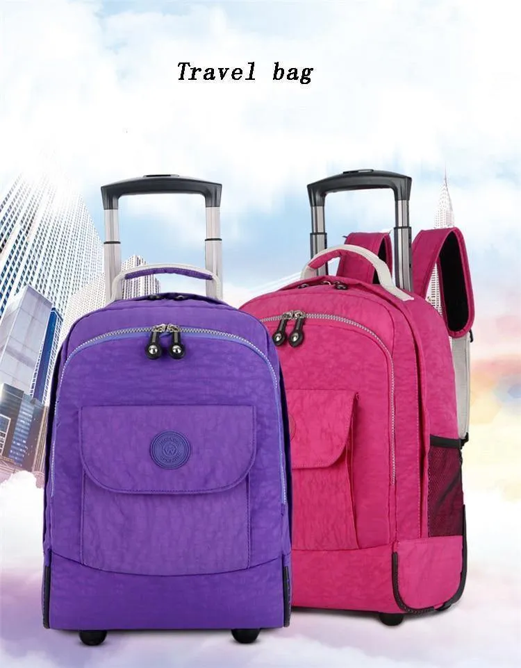 Gepäck Reiserucksack Schulter Spinner Rucksäcke Hohe Kapazität Räder Für Koffer Trolley Handgepäck Reisetasche WSD1505