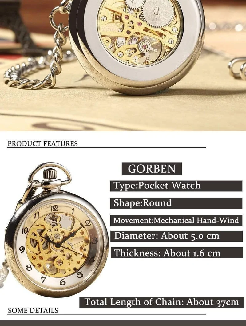 Taschenuhren mit Handaufzug, Vollstahl, modisch, einzigartiges Skelett, transparent, mechanische Taschenuhr, Anhängerkette