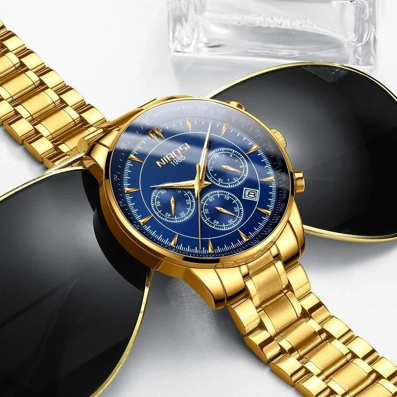 Golduhr Herrenuhren Top-Marke Luxus Sport Herren Quarzuhr Wasserdicht Military Armbanduhr Relogio Masculino Saat