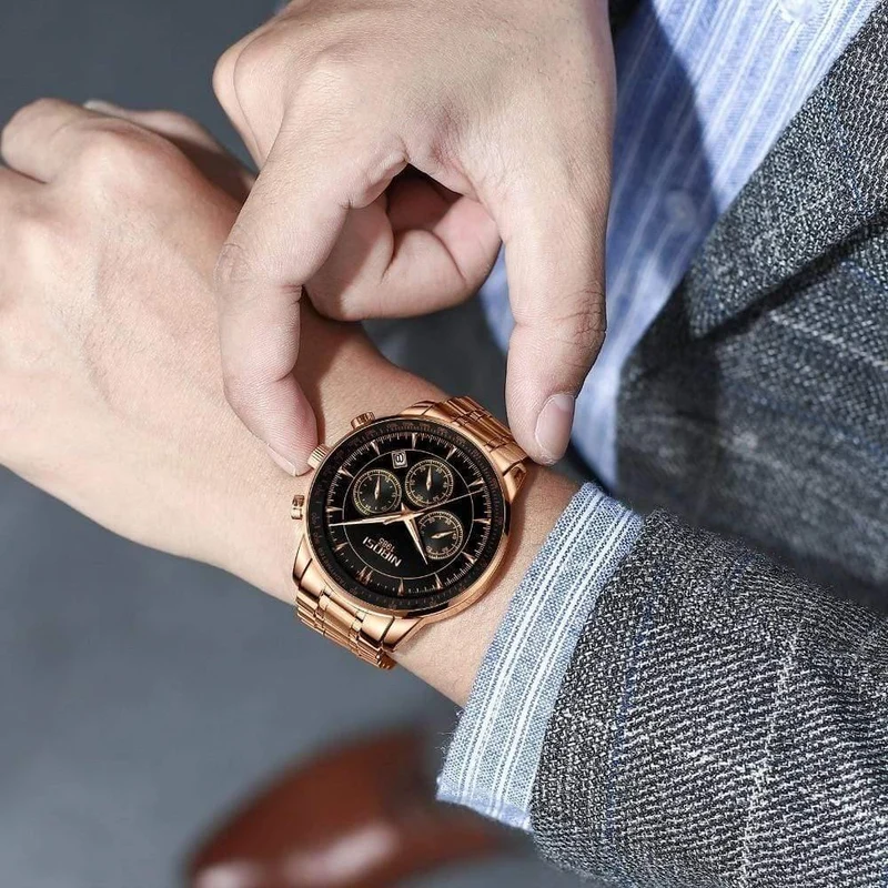Golduhr Herrenuhren Top-Marke Luxus Sport Herren Quarzuhr Wasserdicht Military Armbanduhr Relogio Masculino Saat
