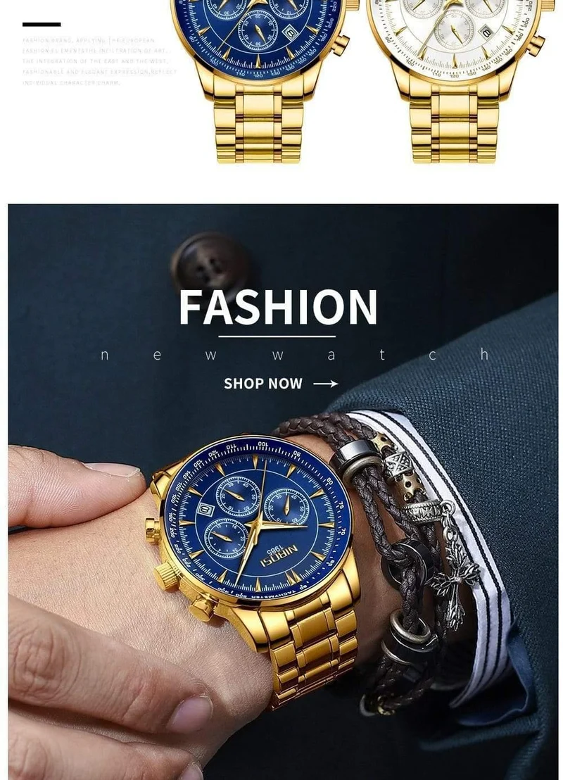 Golduhr Herrenuhren Top-Marke Luxus Sport Herren Quarzuhr Wasserdicht Military Armbanduhr Relogio Masculino Saat