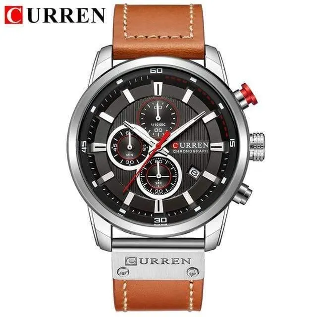 Mode Lederband Quarz Männer Uhren Casual Date Business Männliche Armbanduhren Uhr Montre Homme