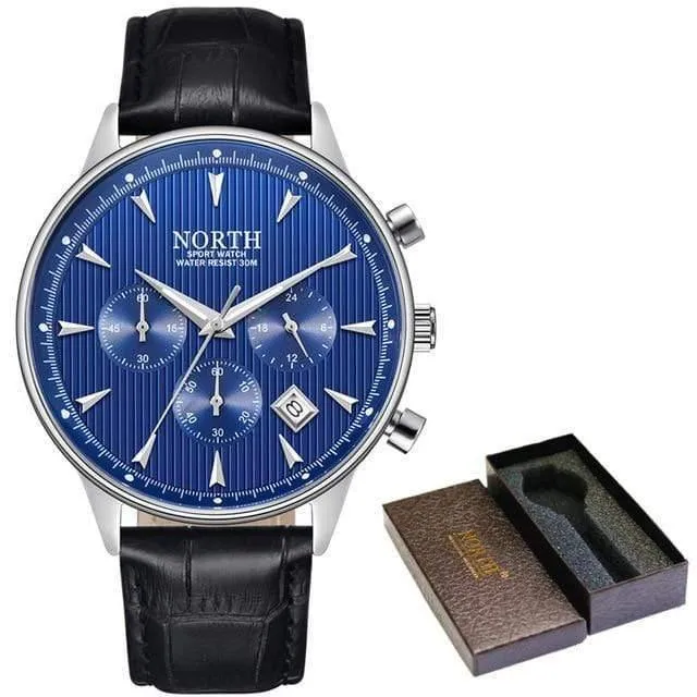 Herrenuhren Auto Datum Chronograph Quarzuhr Herren Gold Casual Sport Militär Armbanduhr
