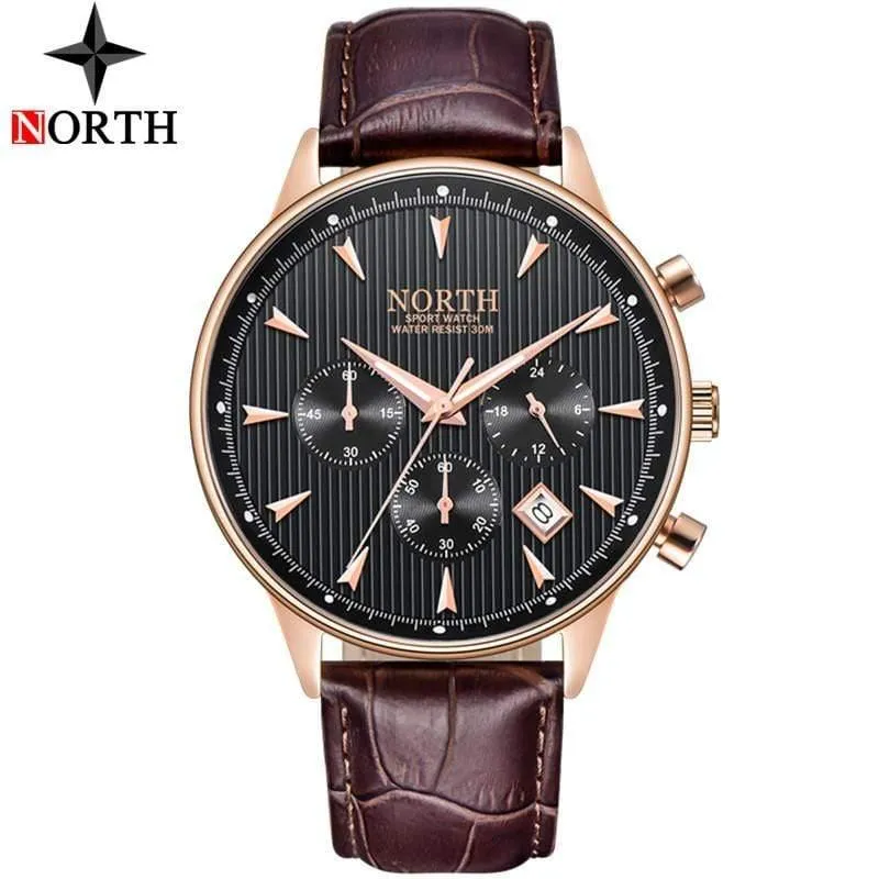 Herrenuhren Auto Datum Chronograph Quarzuhr Herren Gold Casual Sport Militär Armbanduhr