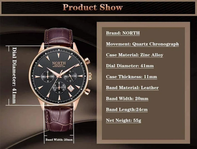 Herrenuhren Auto Datum Chronograph Quarzuhr Herren Gold Casual Sport Militär Armbanduhr