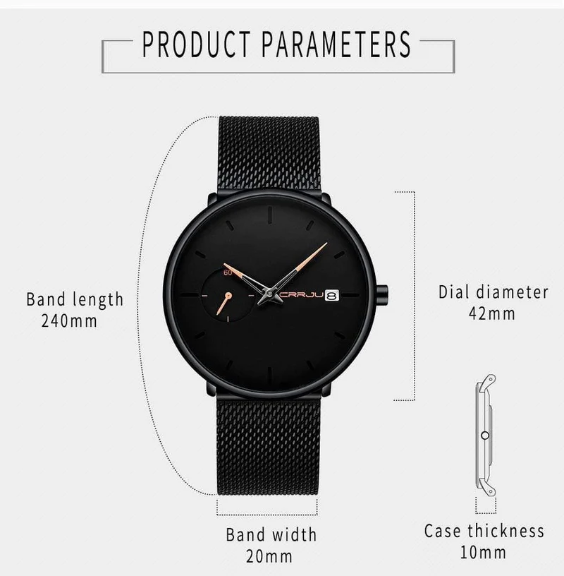 Herrenuhren Top-Marke Luxus wasserdichte Sportuhr Männer Ultra Thin Dial Quarzuhr Casual Relogio Masculino