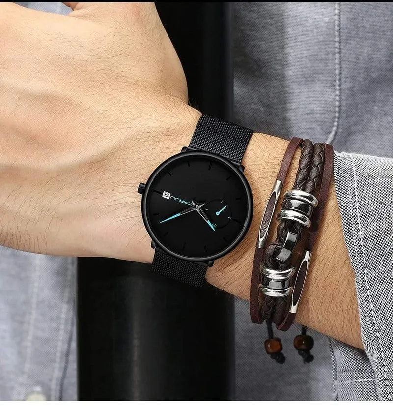 Herrenuhren Top-Marke Luxus wasserdichte Sportuhr Männer Ultra Thin Dial Quarzuhr Casual Relogio Masculino