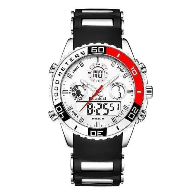 Sportuhren Wasserdicht Herren Military Digital Quarzuhr Alarm Stoppuhr Dual Time Zones Brand New relogios masculinos
