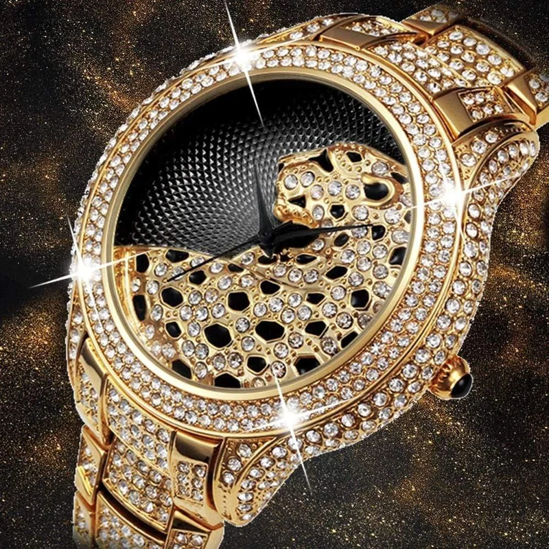 Armbanduhr Herren Diamant Gold Herrenuhren Top-Marke Luxus C Schwarz Simple Tiger Xfcs Business Herren Quarzuhr