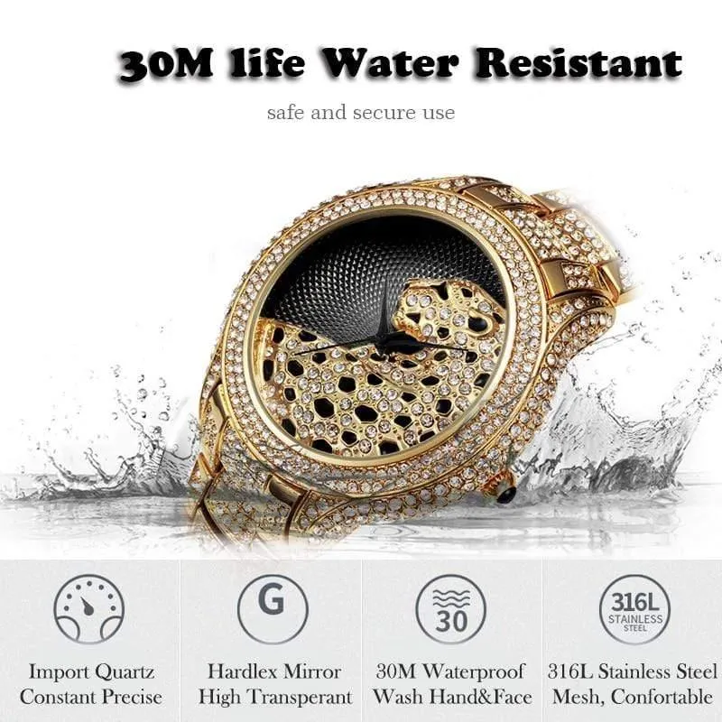 Armbanduhr Herren Diamant Gold Herrenuhren Top-Marke Luxus C Schwarz Simple Tiger Xfcs Business Herren Quarzuhr