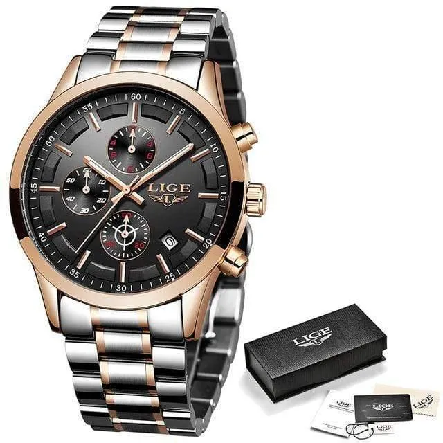 Uhr Männer Top-Marke Luxus Chronograph Männliche Sportuhr Quarzuhr Edelstahl Wasserdicht Herrenuhr Relogio Masculino