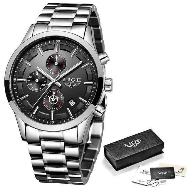 Uhr Männer Top-Marke Luxus Chronograph Männliche Sportuhr Quarzuhr Edelstahl Wasserdicht Herrenuhr Relogio Masculino