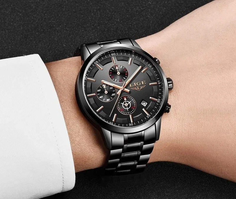 Uhr Männer Top-Marke Luxus Chronograph Männliche Sportuhr Quarzuhr Edelstahl Wasserdicht Herrenuhr Relogio Masculino