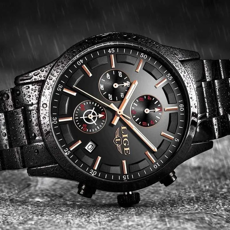 Uhr Männer Top-Marke Luxus Chronograph Männliche Sportuhr Quarzuhr Edelstahl Wasserdicht Herrenuhr Relogio Masculino