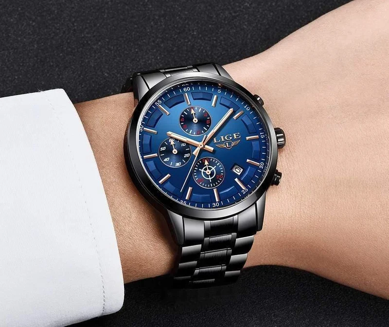 Uhr Männer Top-Marke Luxus Chronograph Männliche Sportuhr Quarzuhr Edelstahl Wasserdicht Herrenuhr Relogio Masculino