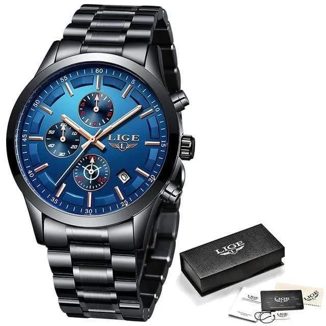 Uhr Männer Top-Marke Luxus Chronograph Männliche Sportuhr Quarzuhr Edelstahl Wasserdicht Herrenuhr Relogio Masculino