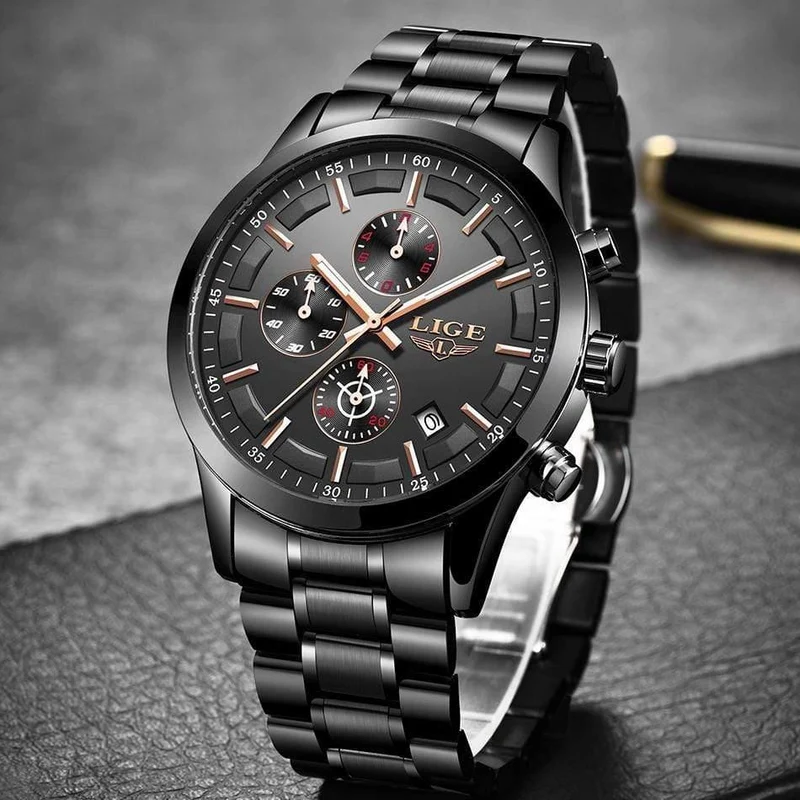 Uhr Männer Top-Marke Luxus Chronograph Männliche Sportuhr Quarzuhr Edelstahl Wasserdicht Herrenuhr Relogio Masculino
