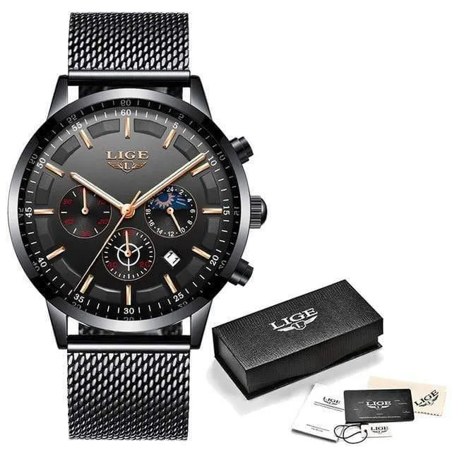 Uhr Männer Top-Marke Luxus Chronograph Männliche Sportuhr Quarzuhr Edelstahl Wasserdicht Herrenuhr Relogio Masculino