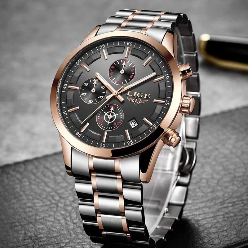 Uhr Männer Top-Marke Luxus Chronograph Männliche Sportuhr Quarzuhr Edelstahl Wasserdicht Herrenuhr Relogio Masculino