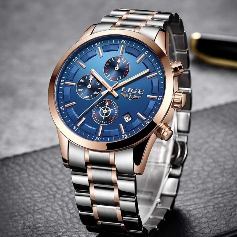 Uhr Männer Top-Marke Luxus Chronograph Männliche Sportuhr Quarzuhr Edelstahl Wasserdicht Herrenuhr Relogio Masculino