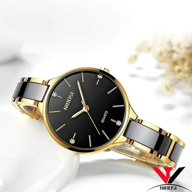 Frauen Uhren Wasserdicht Top Marke Luxusuhr Frauen Mit Keramik Und Metallband Uhren Para Mujer