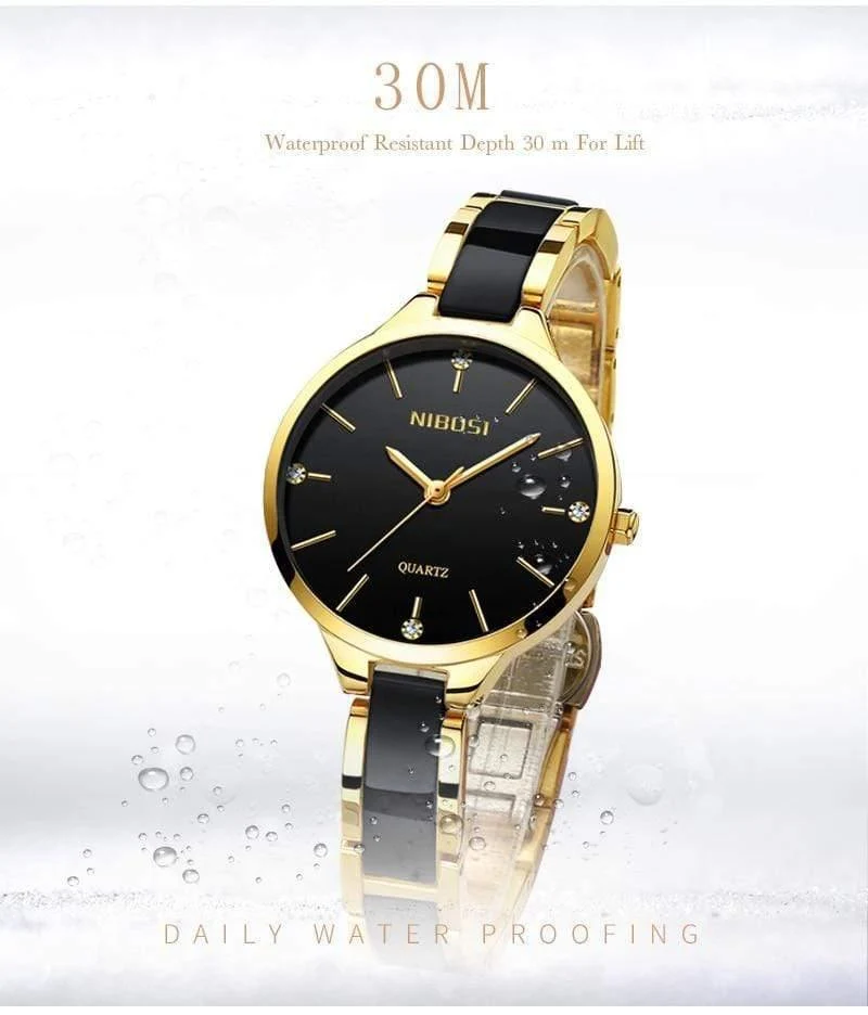 Frauen Uhren Wasserdicht Top Marke Luxusuhr Frauen Mit Keramik Und Metallband Uhren Para Mujer