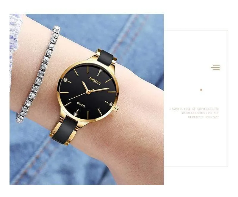Frauen Uhren Wasserdicht Top Marke Luxusuhr Frauen Mit Keramik Und Metallband Uhren Para Mujer