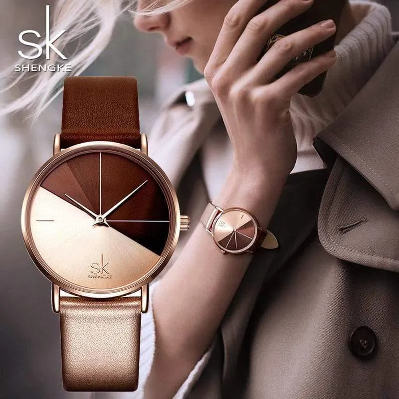 Uhren Frauen Kreative Mode Quarz Uhren Für Reloj Mujer Damen Armbanduhr SHENGKE relogio feminino