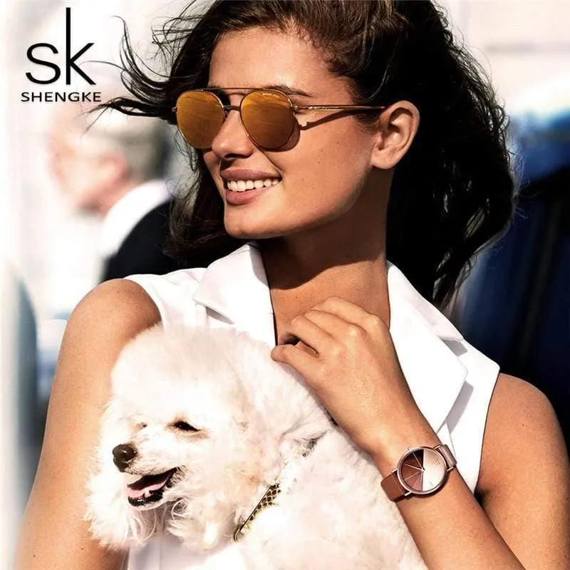 Uhren Frauen Kreative Mode Quarz Uhren Für Reloj Mujer Damen Armbanduhr SHENGKE relogio feminino